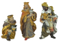Preview: Prachtvolle Weihnachtskrippe Engelthal hell inkl. 12-tlg. Figurensatz K 001, Maße Krippe: ca. 70 x 30 x 32 cm